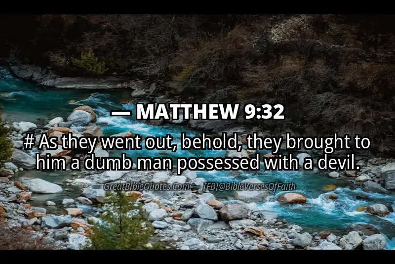 MATTHEW 9:32 Verse