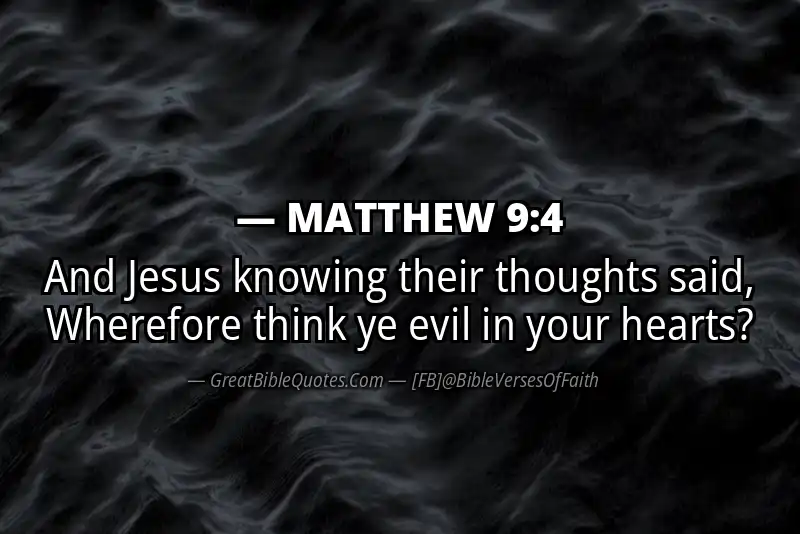 MATTHEW 9:4 Verse Image