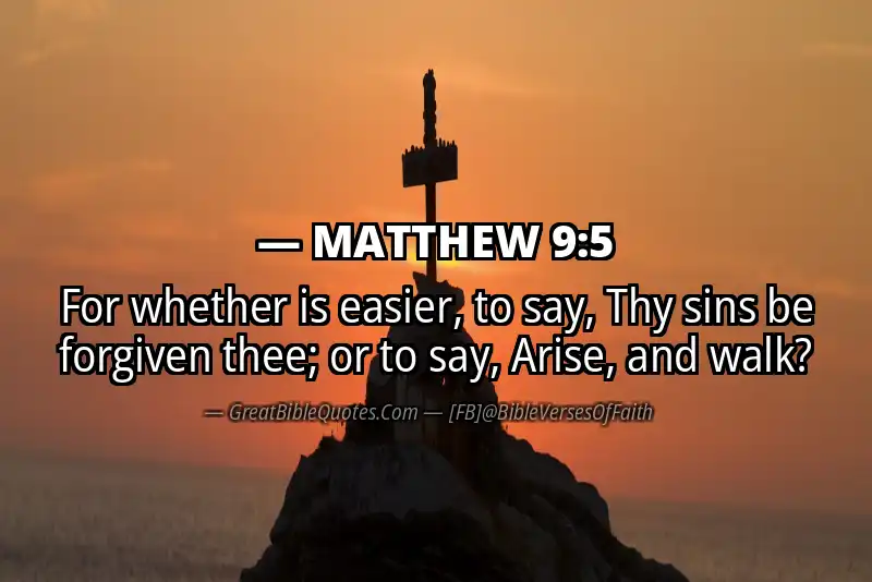 MATTHEW 9:5 Verse Image