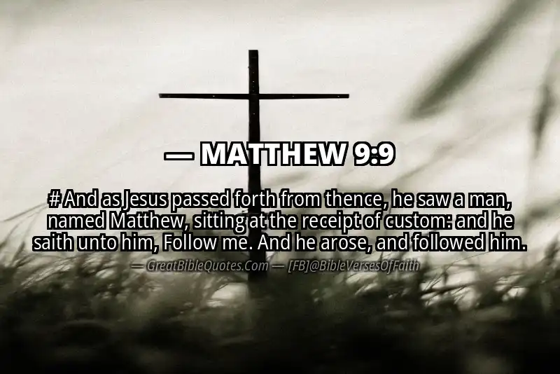 MATTHEW 9:9 Verse Image