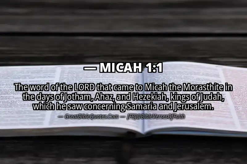 Bible verse: MICAH 1:1 Image