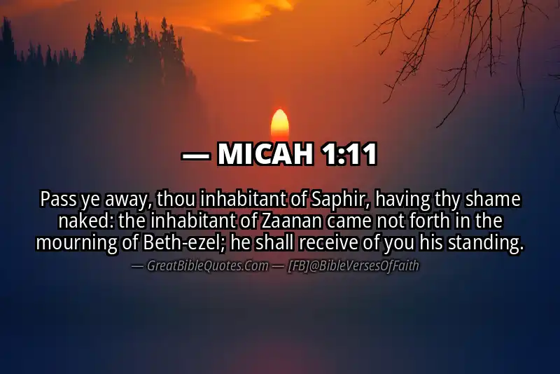 Bible verse: MICAH 1:11 Image