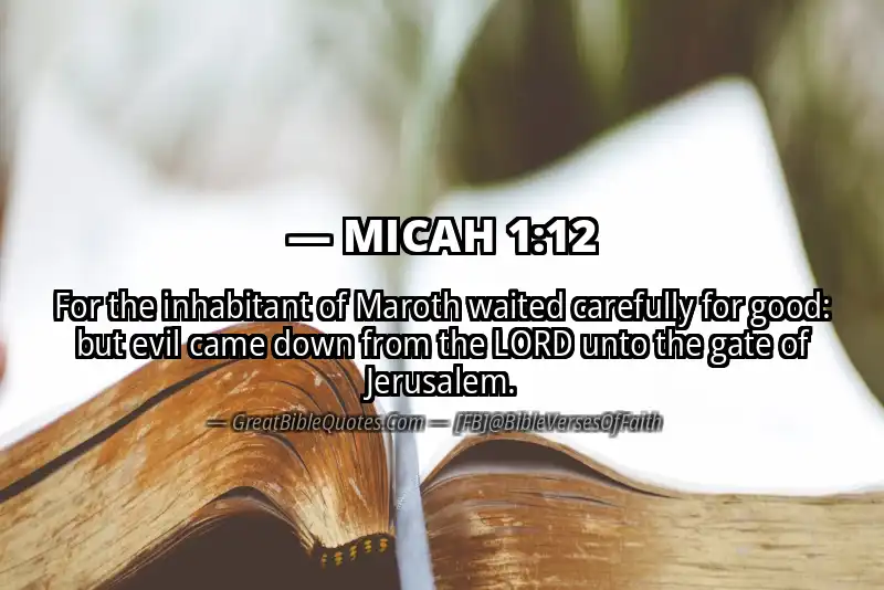 MICAH 1:12 Verse Image