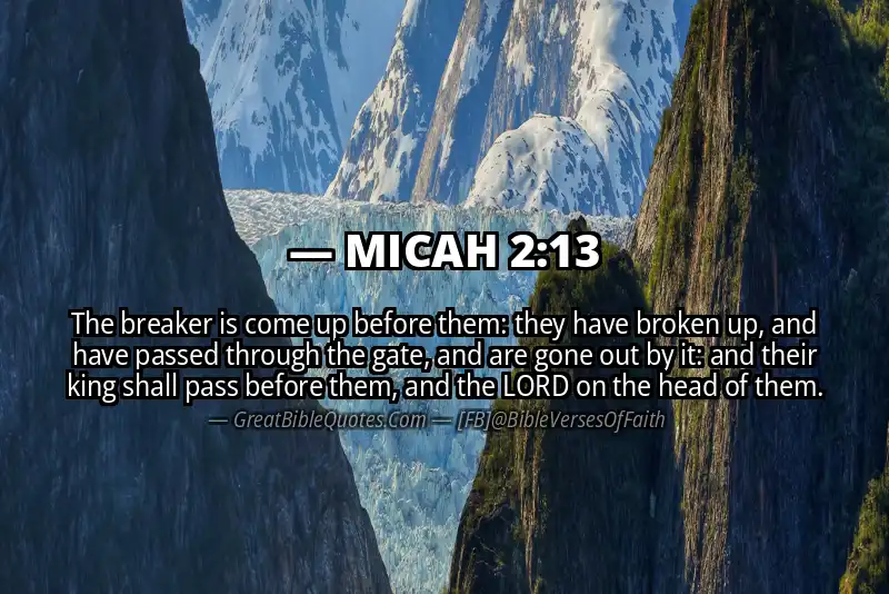 Bible verse: MICAH 2:13 Image