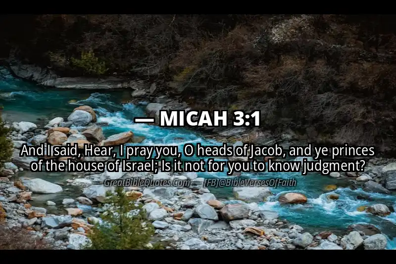 Bible verse: MICAH 3:1 Image