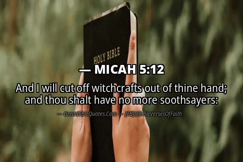 Bible verse: MICAH 5:12 Image