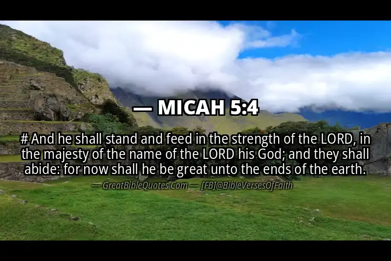 MICAH 5:4 Verse