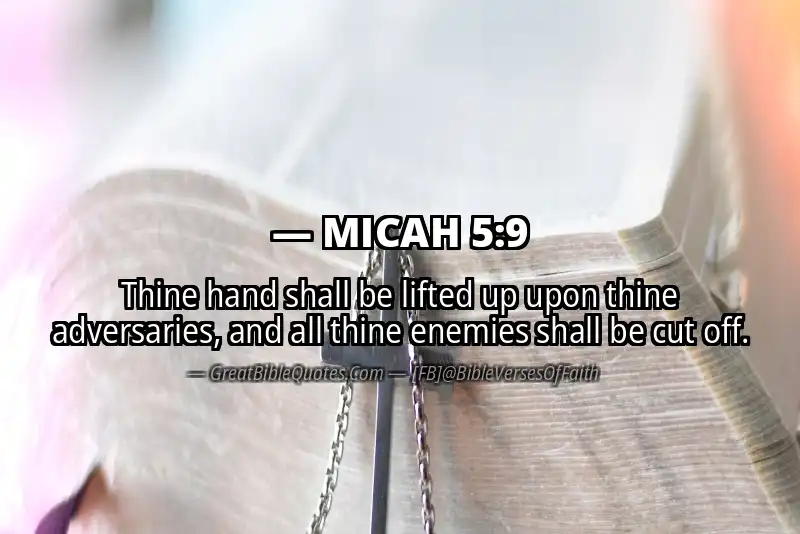Bible verse: MICAH 5:9 Image