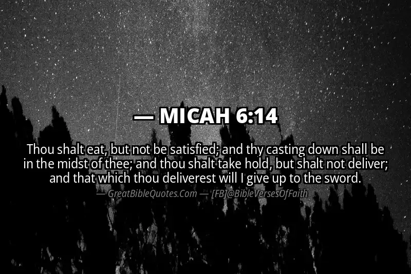 MICAH 6:14 Verse