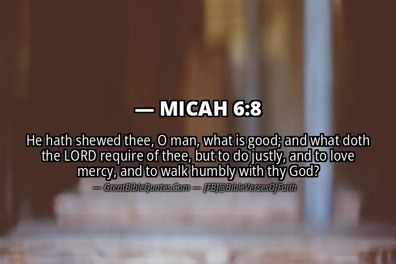 MICAH 6:8 Verse