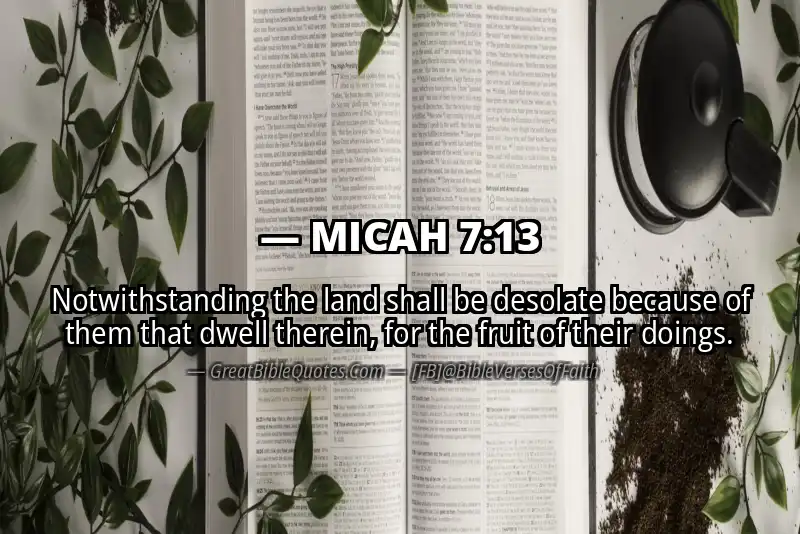 Bible verse: MICAH 7:13 Image