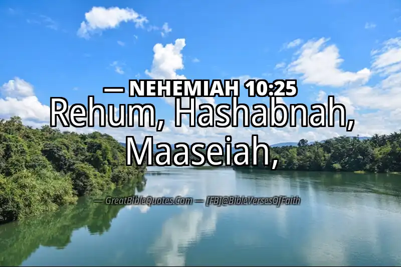 NEHEMIAH 10:25 Verse