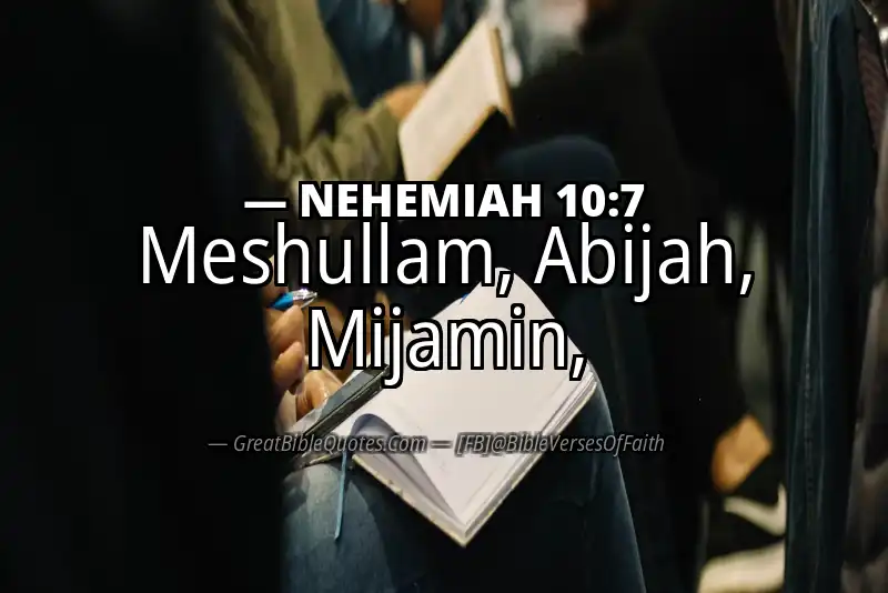 NEHEMIAH 10:7 Verse