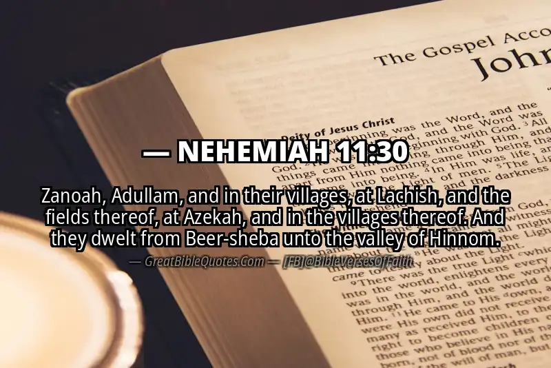 NEHEMIAH 11:30 Verse