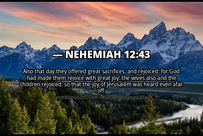NEHEMIAH 12:43 Verse Image