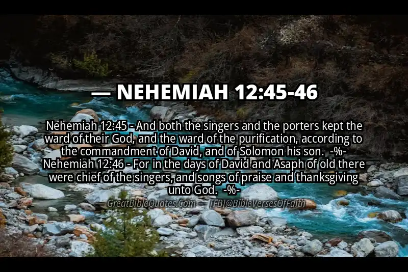 Image for NEHEMIAH 12:45-46 Bible verse