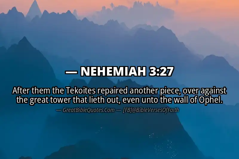 NEHEMIAH 3:27 Verse Image