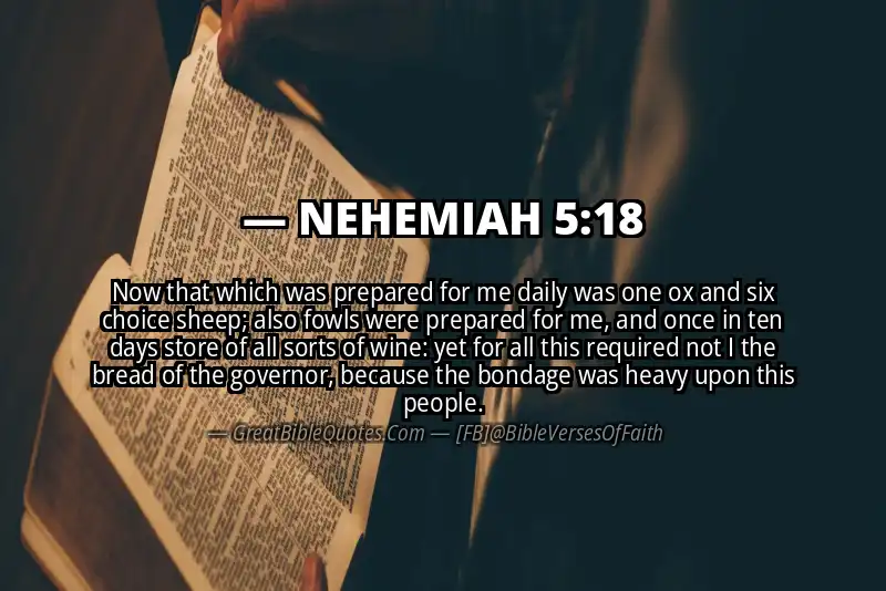 NEHEMIAH 5:18 Verse