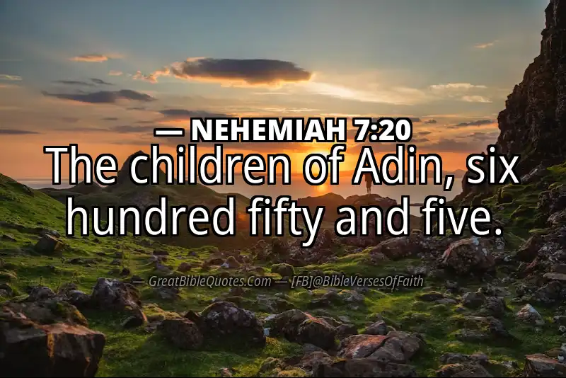 NEHEMIAH 7:20 Verse
