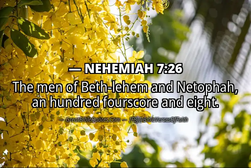 NEHEMIAH 7:26 Verse
