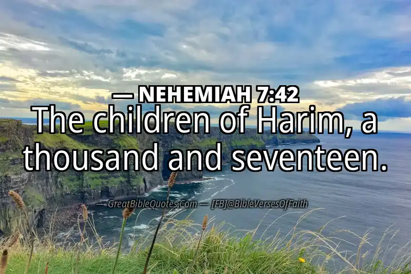 NEHEMIAH 7:42 Verse
