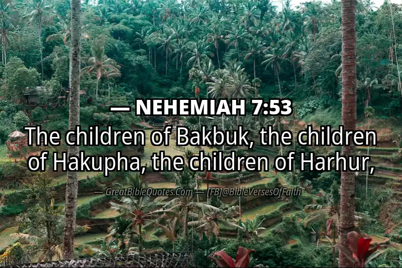NEHEMIAH 7:53 Verse Image