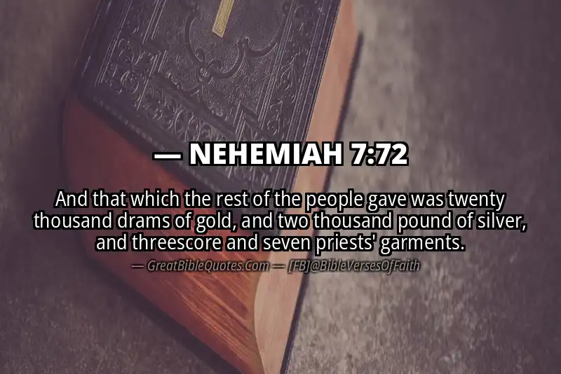 NEHEMIAH 7:72 Verse