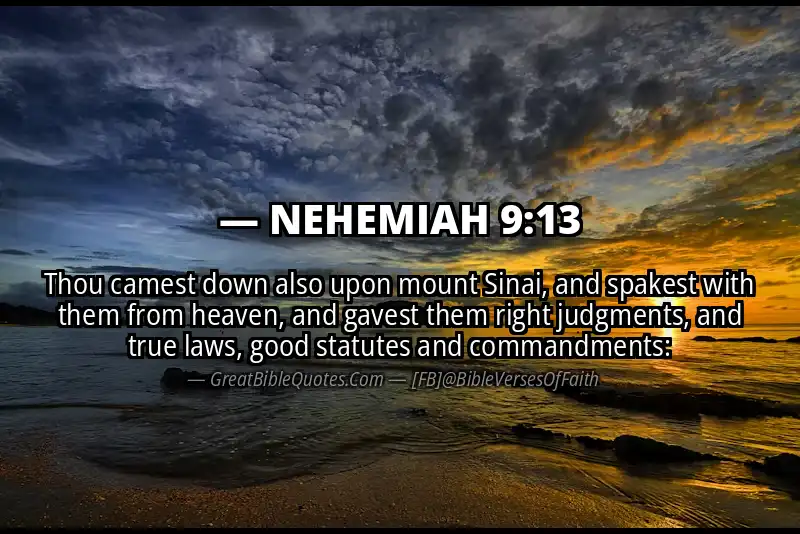 NEHEMIAH 9:13 Verse