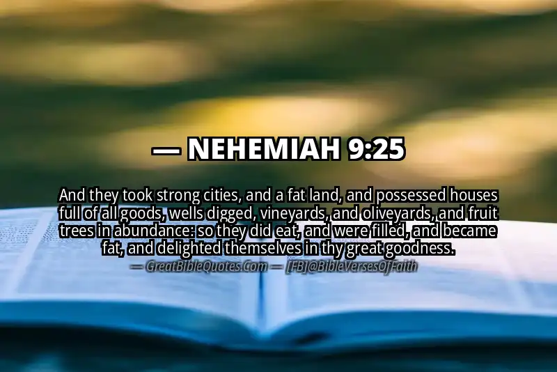 NEHEMIAH 9:25 Verse