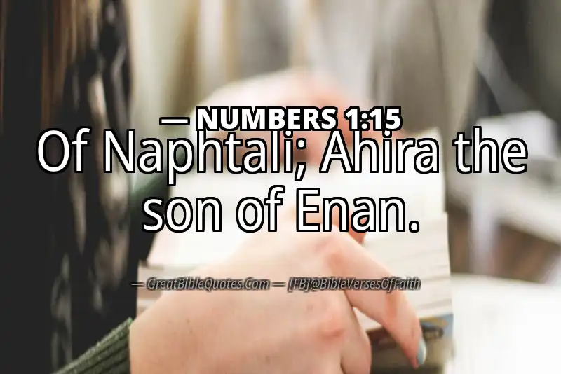 Bible verse: NUMBERS 1:15 Image