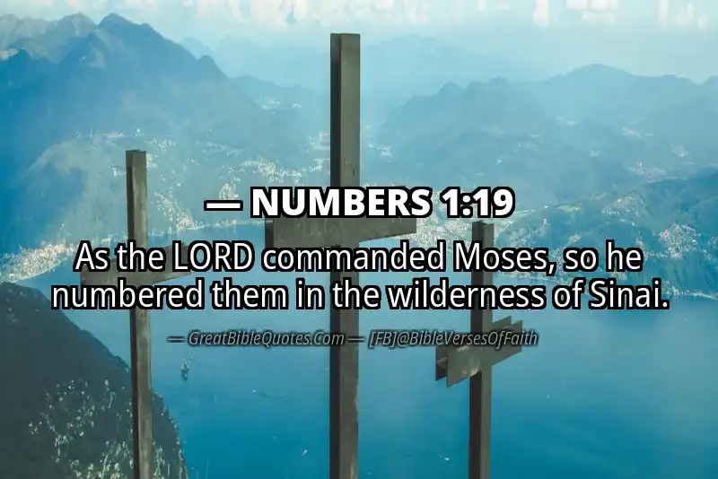 Bible verse: NUMBERS 1:19 Image
