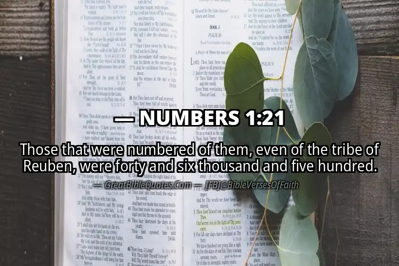 Bible verse: NUMBERS 1:21 Image