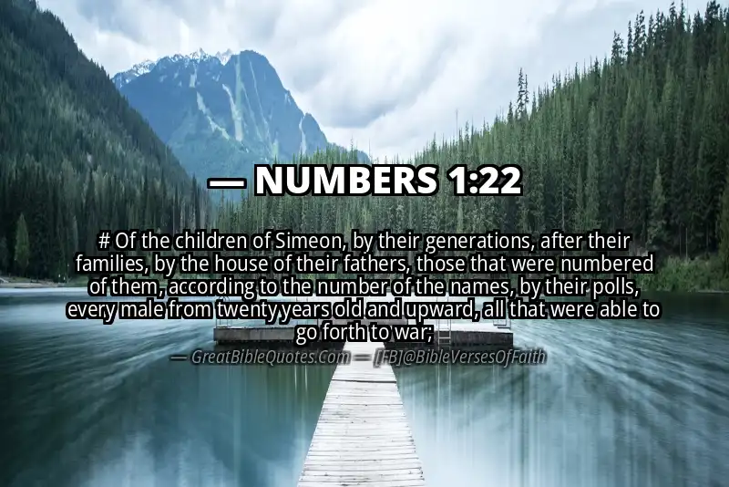 Bible verse: NUMBERS 1:22 Image