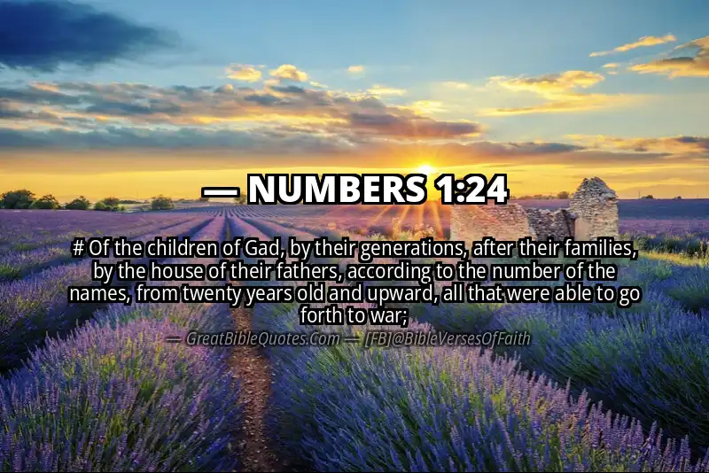 Bible verse: NUMBERS 1:24 Image