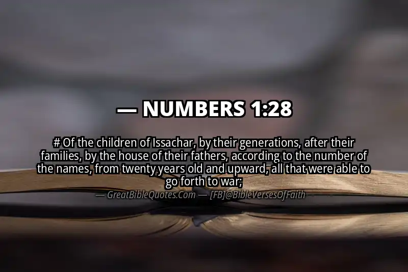 Bible verse: NUMBERS 1:28 Image