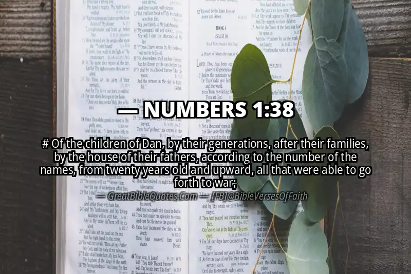Bible verse: NUMBERS 1:38 Image