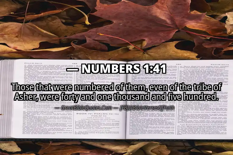 NUMBERS 1:41 Verse