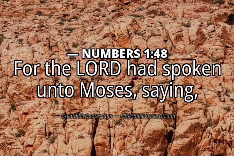NUMBERS 1:48 Verse