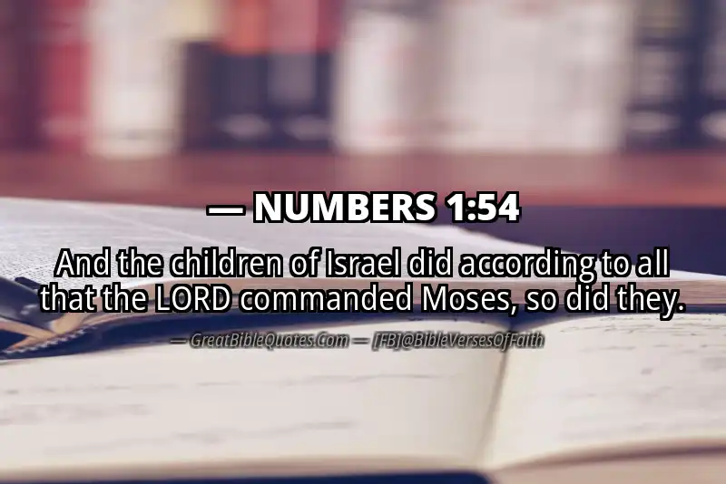 NUMBERS 1:54 Verse