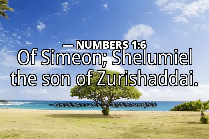 Bible verse: NUMBERS 1:6 Image