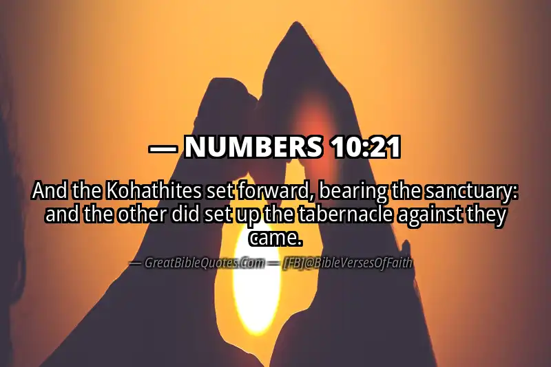 NUMBERS 10:21 Verse