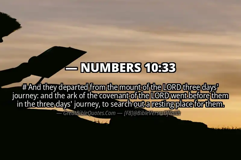 NUMBERS 10:33 Verse