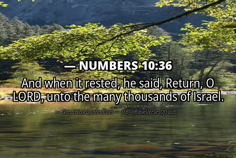 NUMBERS 10:36 Verse