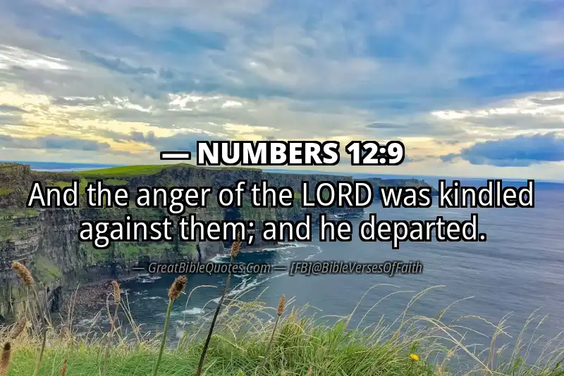NUMBERS 12:9 Verse Image