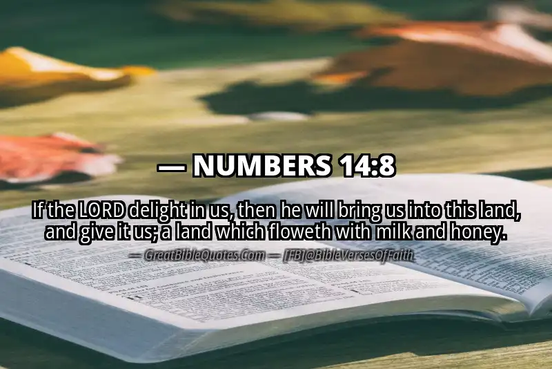 NUMBERS 14:8 Verse Image