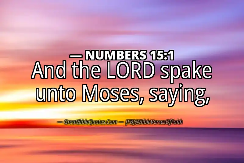 NUMBERS 15:1 Verse