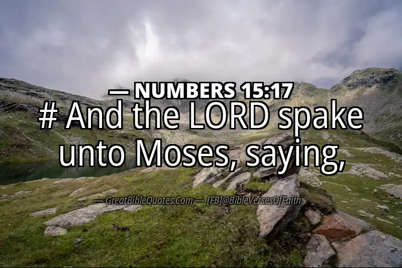 NUMBERS 15:17 Verse