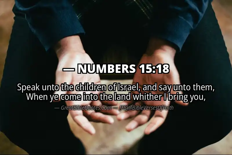 NUMBERS 15:18 Verse
