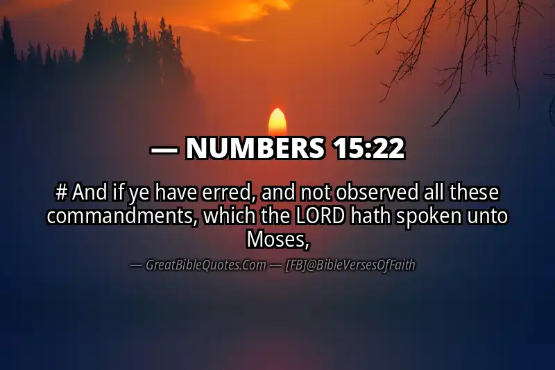 NUMBERS 15:22 Verse