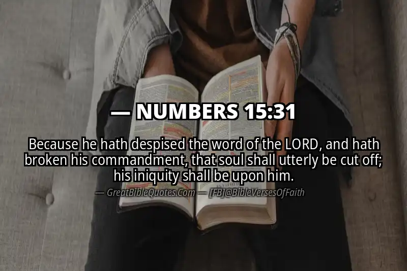 NUMBERS 15:31 Verse